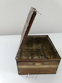Antique tobacco tin, General Joe Wheeler in Blue Civil War Tin Cigar Box, 7