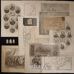 Authentic 16 Item Civil War Collection Special Confederate Lot