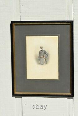 Authentic Engraving General Robert E Lee Hand Colored Wg Jackman Print CIVIL War