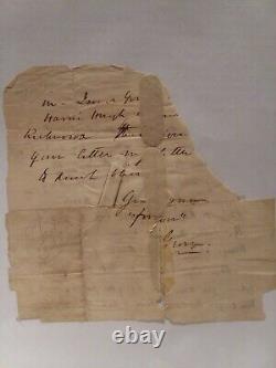Authentic General George Pickett Civil War Date Autograph Letter Wife Signed COA