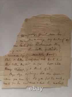 Authentic General George Pickett Civil War Date Autograph Letter Wife Signed COA