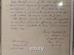 Authentic General Joseph Hooker Civil War Dated Autograph US Signed Letter & COA