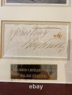 Autograph Civil War General Benjamin Beast Butler of Massachusetts's