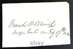 Autograph Civil War General Frank P Blair Missouri