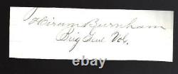 Autograph Civil War General Hiram Burnham KIA Chaffins Farms