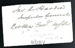 Autograph Civil War General James A Hardie