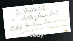 Autograph Civil War General Joseph S Fullerton Missouri