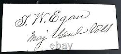 Autograph Civil War General Thomas W Egan Army of the Potomac