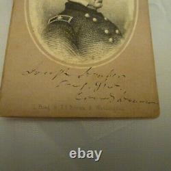 Autographed Carte de Visite (CDV) General Joseph Hooker Early Civil War
