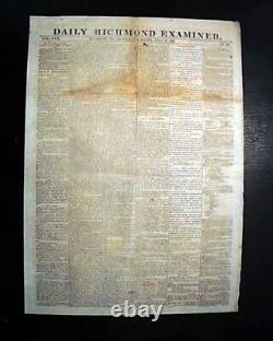 BATTLE OF GETTYSBURG Pennsylvania CONFEDERATE Account 1863 Civil War Newspaper