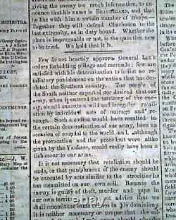 BATTLE OF GETTYSBURG Pennsylvania CONFEDERATE Account 1863 Civil War Newspaper