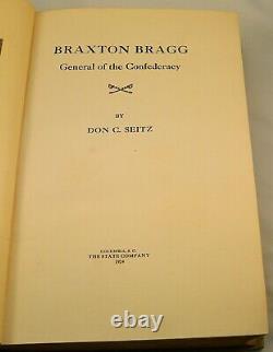 BRAXTON BRAGG General of the Confederacy 1924 1st Edition Civil War