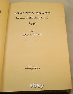 BRAXTON BRAGG General of the Confederacy 1924 1st Edition Civil War Rebel