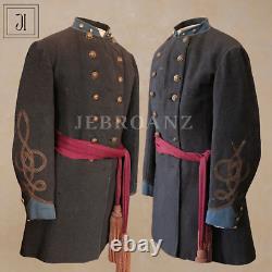 Brand New Grey British Civil War General Wool Jacket Men Long Coat / Jacket