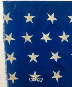 C1877 Silk 38 Star Us American Flag, General Lander CIVIL War Gar Post, Lynn Ma