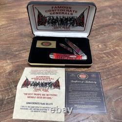 CASE XX Trapper Knife Civil War Confederate General Limited Edition Red #2112
