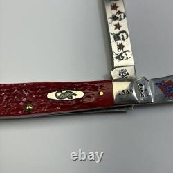 CASE XX Trapper Knife Civil War Confederate General Limited Edition Red #2569