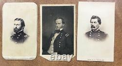 CDV Photo GENERAL GRANT, Sherman, & McCellan 3 CIVIL WAR Generals