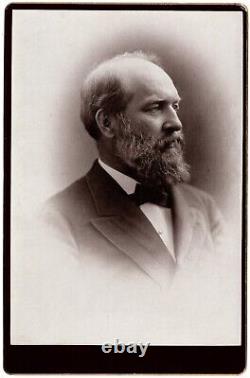 CIRCA 1880s CABINET CARD PRESIDENT JAMES A. GARFIELD CIVIL WAR GENERAL NEW YORK
