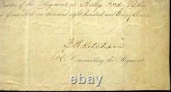 CIVIL WAR COMMISSION 15Oth NY INFANTRY SIGNED BY GENERAL JOHN KETCHAM