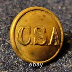 CIVIL WAR CONFEDERATE CUFF GENERAL SERVICE C S A BUTTON ALBERT# CS-81-Bv