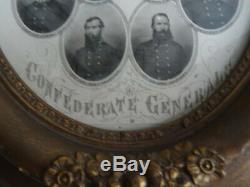 CIVIL WAR CONFEDERATE GENERALS WITH R. E. LEE AND JACKSON ENGRAVING 1860's