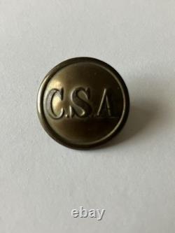 CIVIL WAR Confederate General Service Coat Button CS81, Superior Quality On Back