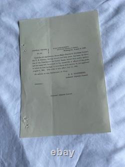 CIVIL WAR GENERAL DAVID HUNTER US CAVALRY RETIREMENT ORDER AS COLONEL 6th CAV