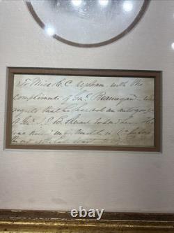 CIVIL WAR GENERAL PIERRE G. T. BEAUREGARD ORIGINAL SIGNED LETTER FRAMED With COA
