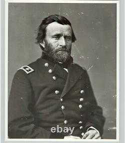 CIVIL WAR GENERAL & President Ulysses S Grant Matthew Brady Press Photo 1860s