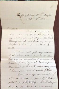 CIVIL WAR LETTER Sept 12th 1864 Union Soldier Now With General Mott