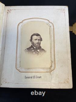 CIVIL WAR PHOTO ALBUM MILITARY GENERALS Grant, Banks & NY Infantry Co. A 109th