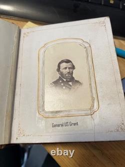 CIVIL WAR PHOTO ALBUM MILITARY GENERALS Grant, Banks & NY Infantry Co. A 109th