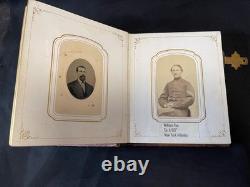 CIVIL WAR PHOTO ALBUM MILITARY GENERALS Grant, Banks & NY Infantry Co. A 109th