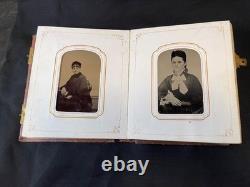 CIVIL WAR PHOTO ALBUM MILITARY GENERALS Grant, Banks & NY Infantry Co. A 109th