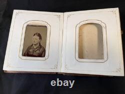 CIVIL WAR PHOTO ALBUM MILITARY GENERALS Grant, Banks & NY Infantry Co. A 109th
