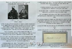 CIVIL WAR WIA GENERAL COLONEL 15th MA ATTORNEY GENL GAR DEVENS AUTOGRAPH SIGNED