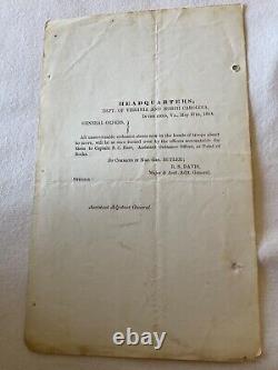 CIVIL War26union General Orders Proclamation Circular Orders Tenn Va Etc1773