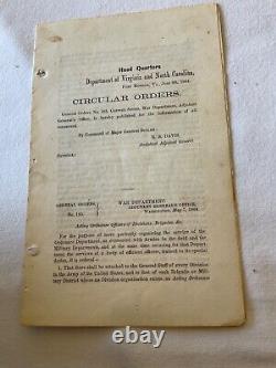 CIVIL War26union General Orders Proclamation Circular Orders Tenn Va Etc1773