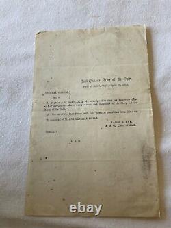 CIVIL War26union General Orders Proclamation Circular Orders Tenn Va Etc1773