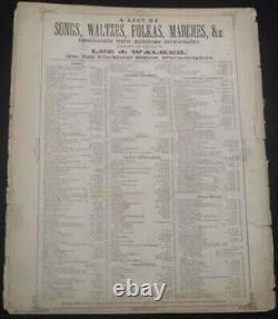 CIVIL War 1864 Sheetmusic Lieutenant General Sheridan Grand Victory March