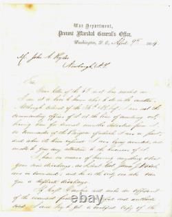 CIVIL War 36th New York General William H Browne Letter 1864