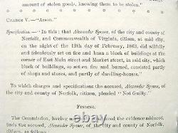 CIVIL War Arson Execution General Order Norfolk Virginia John DIX 1863