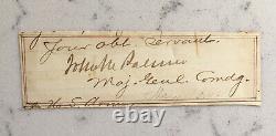 CIVIL War Autograph General John M. Palmer Cut Clipped Signature With Rank