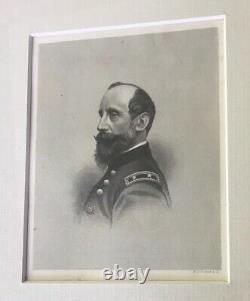 CIVIL War Autograph Signed Card Union Major General Charles Devens & Engraving