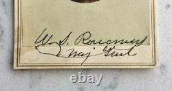 CIVIL War Autograph Signed Union Major General William Rosecrans CDV Photograph