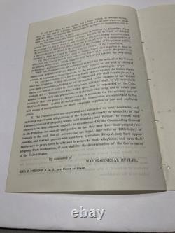 CIVIL War Bayou Lafourche Plantations Seizures Order Ben Butler Order 1863