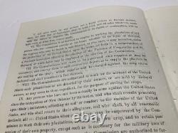 CIVIL War Bayou Lafourche Plantations Seizures Order Ben Butler Order 1863 CIVIL War Bayou Lafourche Plantations Seizures Order Ben Butler Order 1863