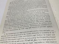 CIVIL War Bayou Lafourche Plantations Seizures Order Ben Butler Order 1863