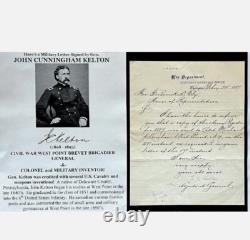 CIVIL War Cavalry General Kelton Weapon Inventor Lincoln Library War Dept Letter